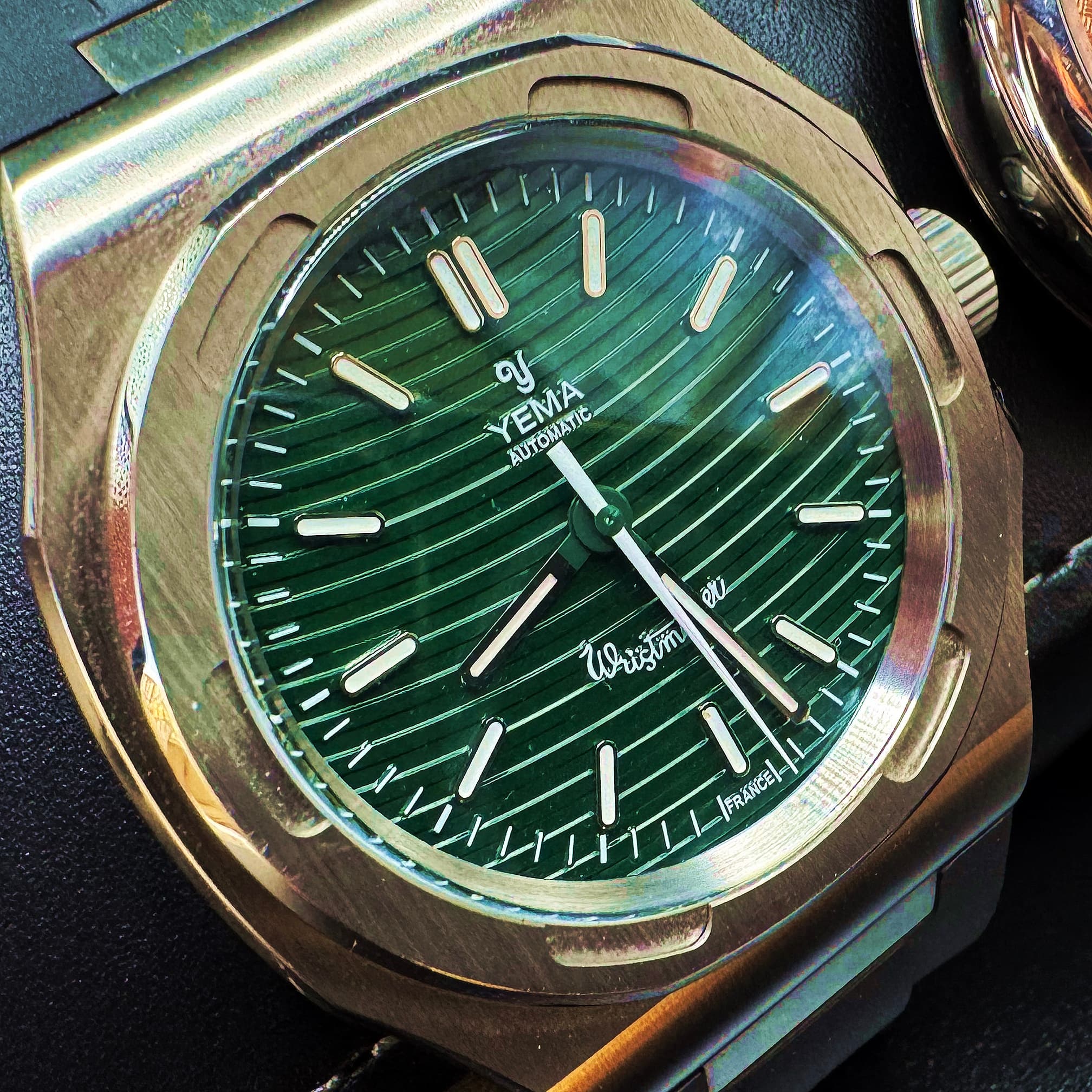 A stamped Yema dial